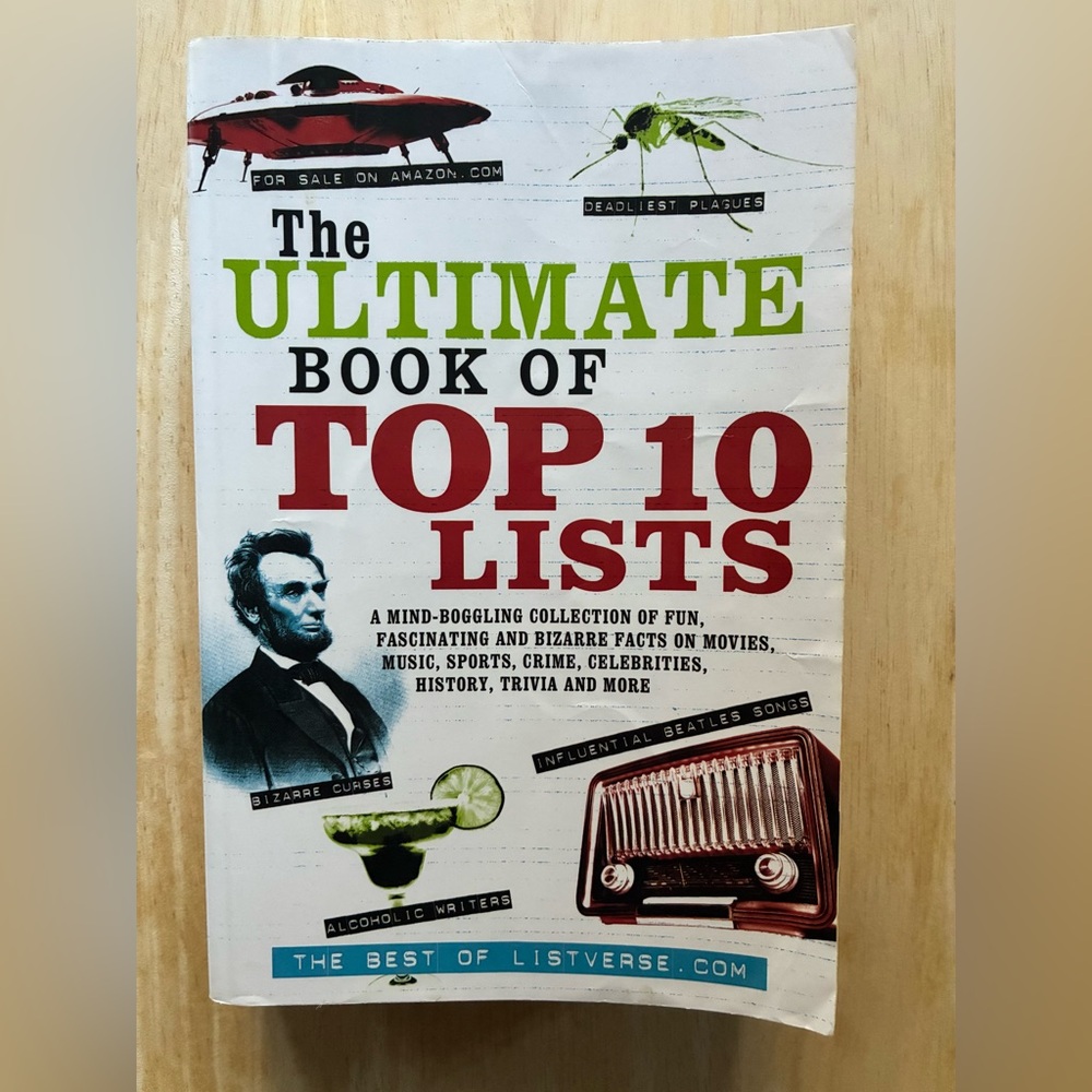 Ultimate Book of Top Ten Lists by ListVerse.com, 2010 Paperback